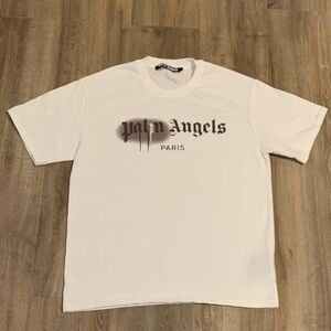 Palm Angels White Tee with Black Logo